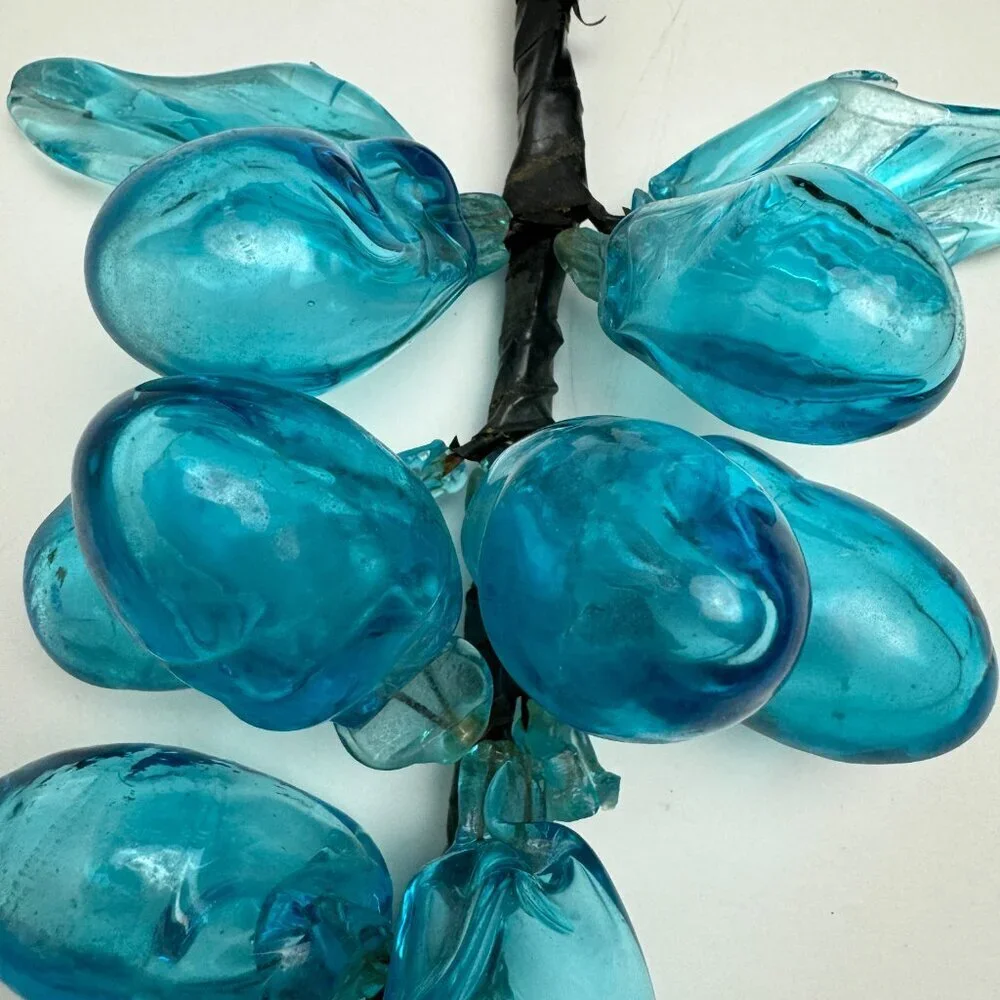 RARE Vintage ART Blue Glass 